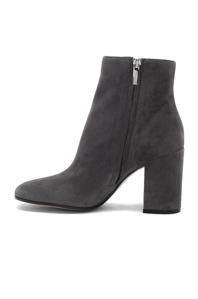 Shop Gianvito Rossi Suede Rolling Booties In Gray