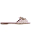 Dolce & Gabbana Rainbow Lace Brooch-detail Sandals