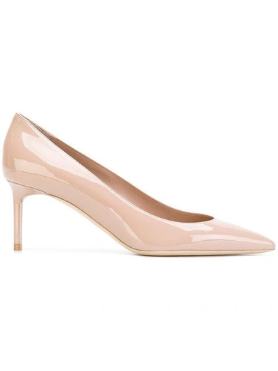 Shop Saint Laurent Anja 65 Pumps In Neutrals