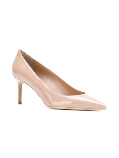 Shop Saint Laurent Anja 65 Pumps In Neutrals