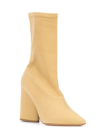 Shop Yeezy Pointed Toe Boots In Neutrals