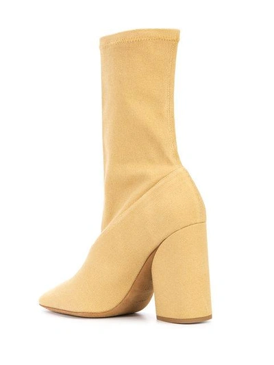 Shop Yeezy Pointed Toe Boots In Neutrals