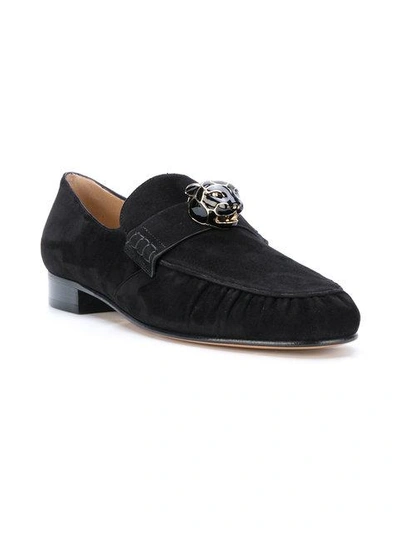 Shop Valentino Garavani Panther Detail Loafers