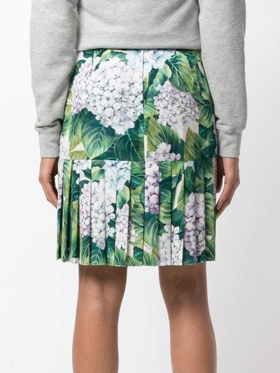 Shop Dolce & Gabbana Pleated Hem Mini Skirt In Multicolour