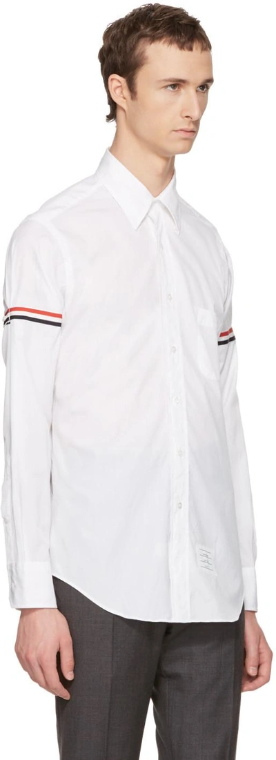 Shop Thom Browne Off-white Classic Grosgrain Armband Shirt In Off White 114