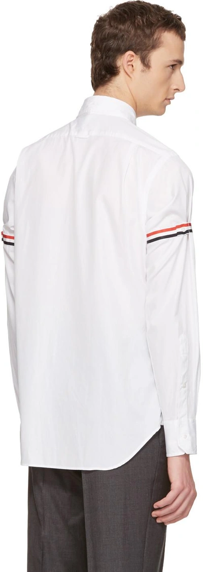 Shop Thom Browne Off-white Classic Grosgrain Armband Shirt In Off White 114