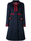 GUCCI GG web bow embellished coat,DRYCLEANONLY
