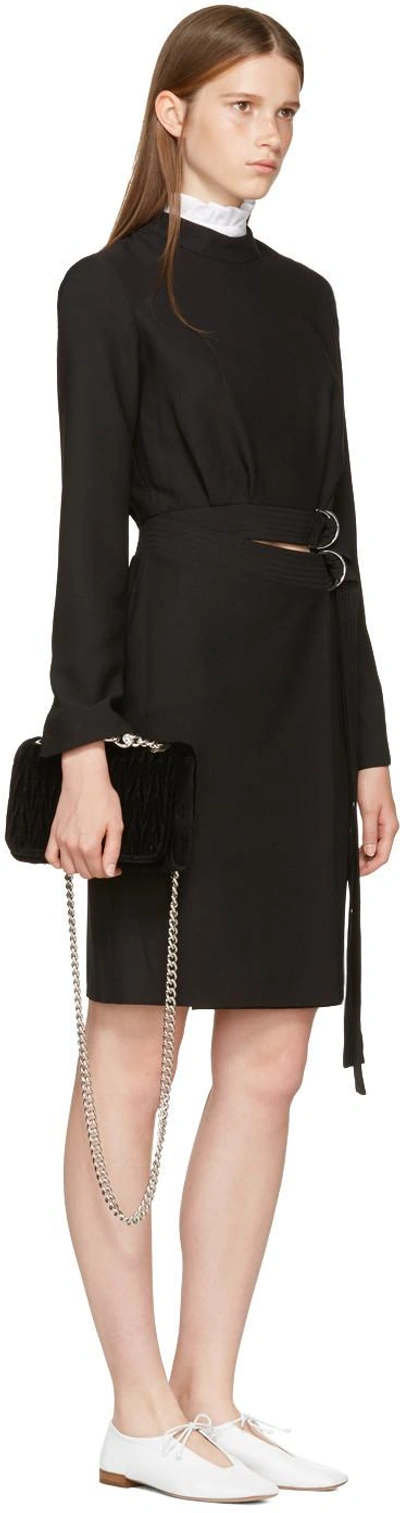 Shop Carven Black Double Belted Dress