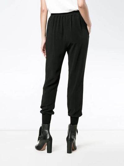 Shop Stella Mccartney Julia Cuffed Cady Track Pants In Black