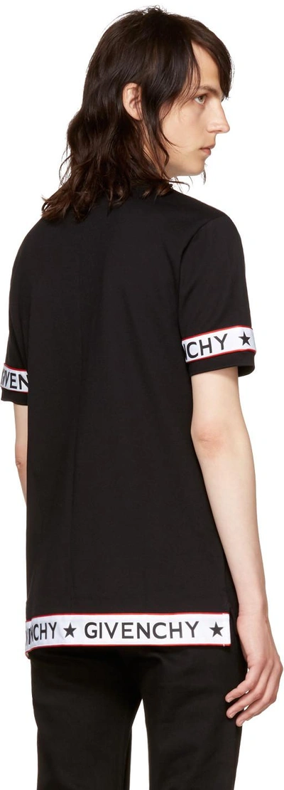 Shop Givenchy Black Logo Sleeve Polo
