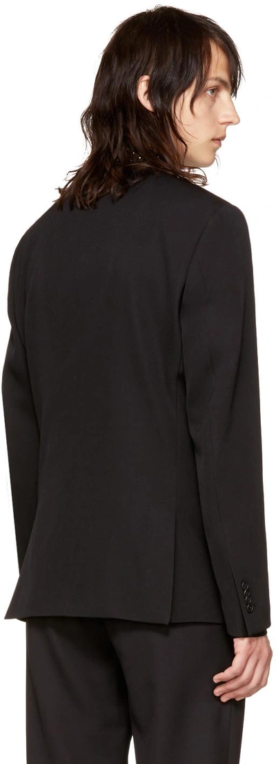 Shop Givenchy Black Studded Lapel Blazer