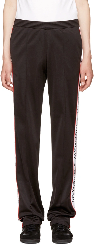 Shop Givenchy Black Logo Tape Lounge Pants