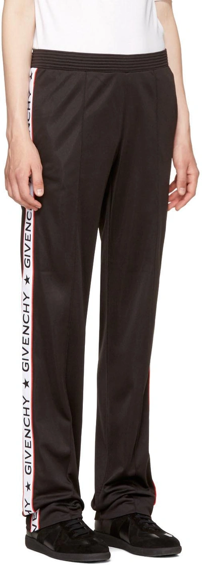 Shop Givenchy Black Logo Tape Lounge Trousers