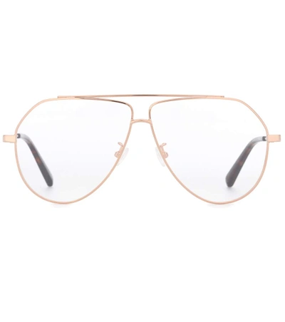 Stella Mccartney Aviator-style Gold-tone Optical Glasses