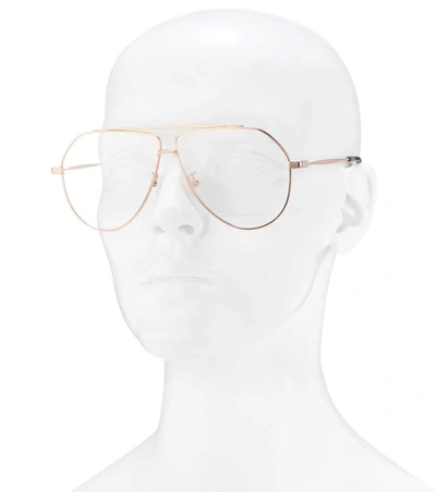 Shop Stella Mccartney Aviator Glasses In Gold