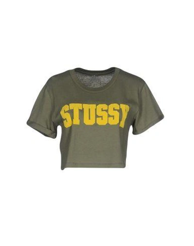 Shop Stussy T-shirt In Military Green