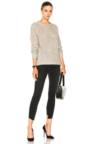 Shop Nili Lotan Millie Sweater In Light Grey Melange