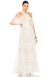 NEEDLE & THREAD PRIMROSE GOWN IN WHITE.,DR0011PF17