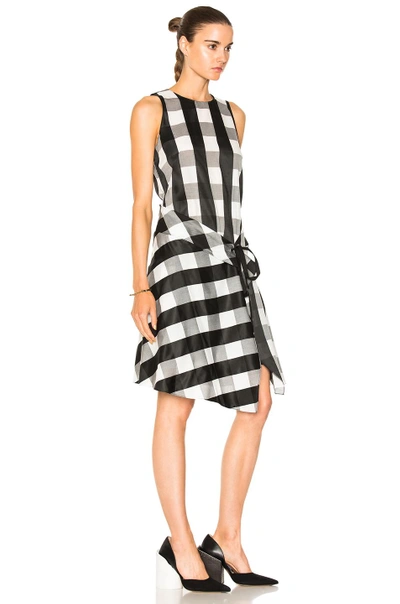 Shop Rag & Bone Brighton Dress In Black,checkered & Plaid,white