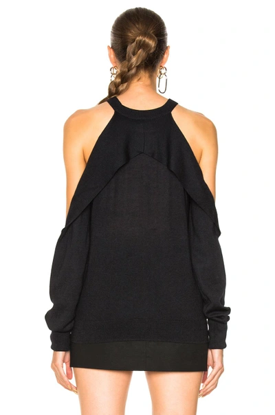 Shop Dion Lee Merino Sleeve Release Sweater In Black