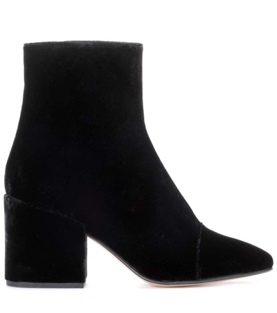 Shop Dries Van Noten Velvet Ankle Boots In Black