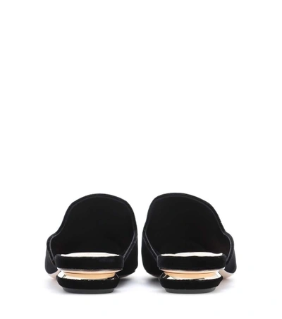 Shop Nicholas Kirkwood Beya Embellished Velvet Mules In Llack