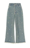 SANDY LIANG Ghost Blueberry Wide Leg Jeans