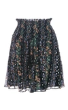 NEEDLE & THREAD Floral Stripe Mini Skirt