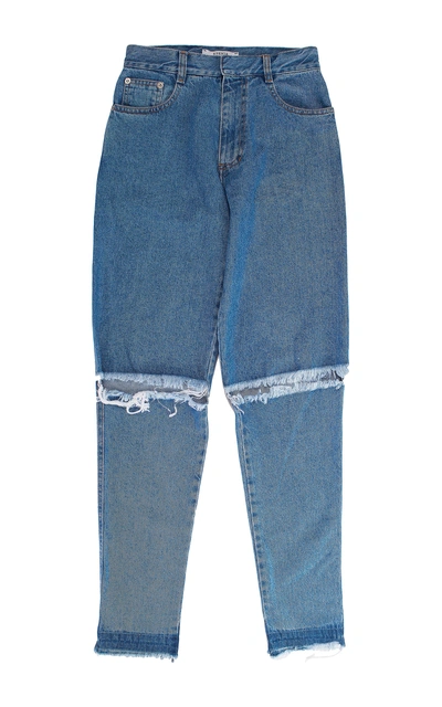 Ksenia Schnaider Demi-denims Wide High-rise Jeans In Blue