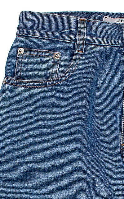 Shop Ksenia Schnaider Medium Wash Demi Denim Jeans