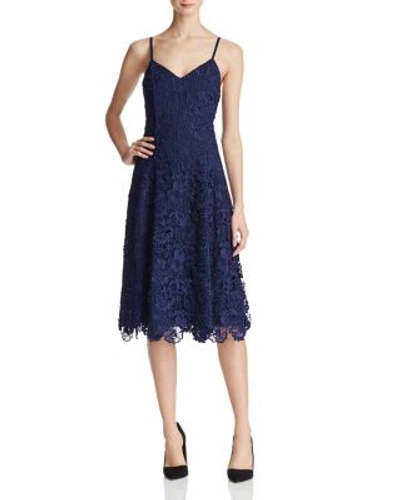 Alice And Olivia Alice + Olivia Naomi Flare Dress In Blue.  In Sapphire