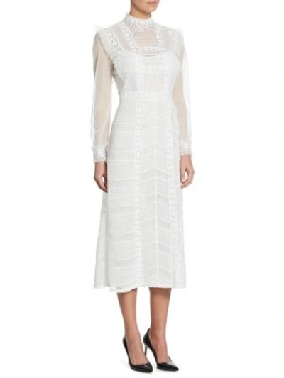 Shop Burberry Chanella Lace Dress In White