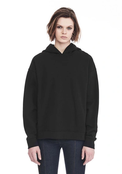 Shop Alexander Wang Exclusive Oversized Hoodie With Strict Patch In Black