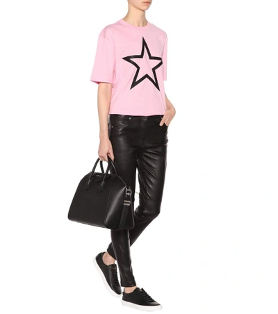 Shop Givenchy Cotton Star T-shirt In Lright Piek