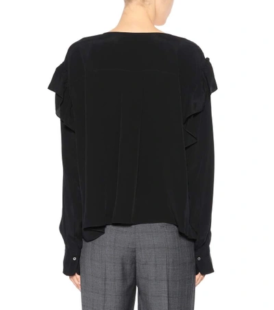 Shop Isabel Marant Étoile Welby Ruffle Blouse In Black