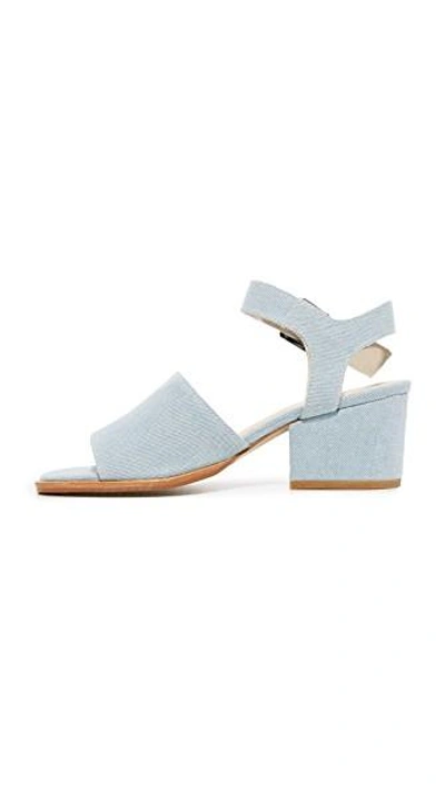 Shop Sol Sana Kristian Heel Sandals In Light Denim