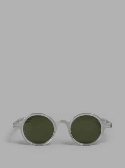 Damir Doma Shiny Silver Limpid Frame With Green Lenses