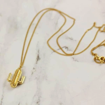 Gucci Cactus Necklace Gold Vermeil