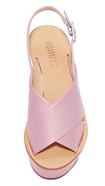 Shop Schutz Miriam Platform Sandals In Rose/tan