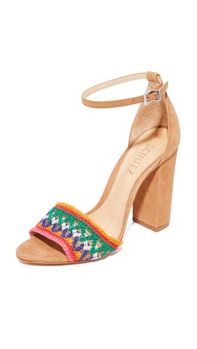 Shop Schutz Joannas Sandals In Desert/multicolor