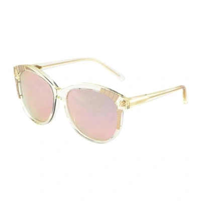Shop Heidi London Rose Gold Mirrored Decor Sunglasses