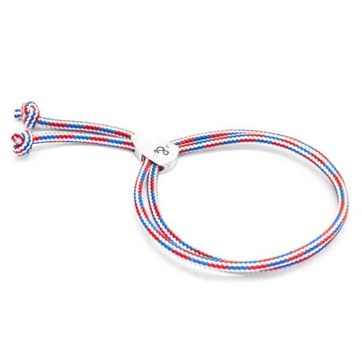Shop Anchor & Crew Project-rwb Red White & Blue Pembroke Silver & Rope Bracelet
