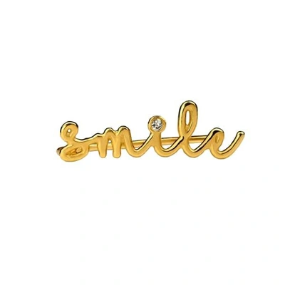 Gucci Smile Diamond Single Slider Earring Left Ear In Gold