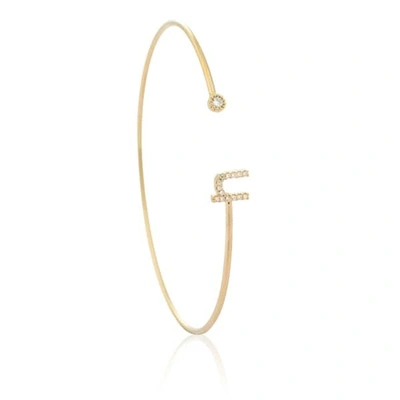 Shop Astrid & Miyu Gold Initial N Bangle