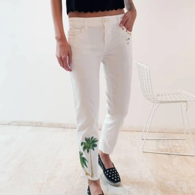 My Pair Of Jeans Green / White / Gold Palms Boyfriend