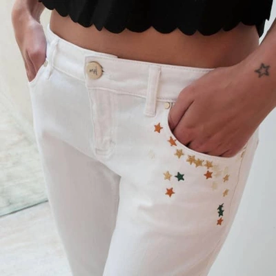 My Pair Of Jeans Green / White / Gold Palms Boyfriend