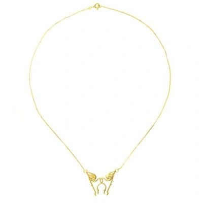 Gucci Miami Flamingo Necklace In Gold