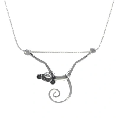 Gucci Toy Monkey Necklace - Oxydised Silver