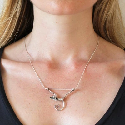 Gucci Toy Monkey Necklace - Oxydised Silver