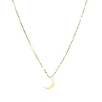 Gucci Solid Moon Necklace In Gold